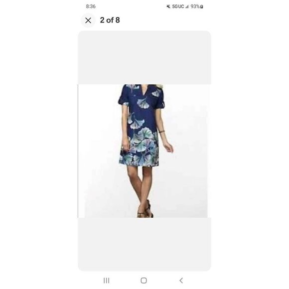 Lilly Pulitzer Apple  engineered tee dress in Bright navy down with Ginky sz 0 - Picture 1 of 6